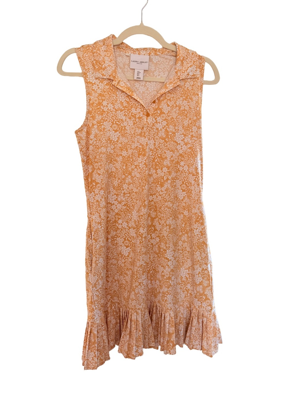 Laura Ashley Yellow and Cream Floral Dress